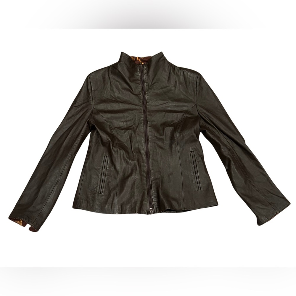 Lorenz Leather Firenze Vera Pelle Women’s Brown Leather Jacket | Size 44 (S est)